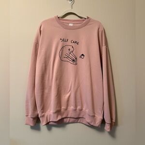 Pink Self Care Sweatshirt